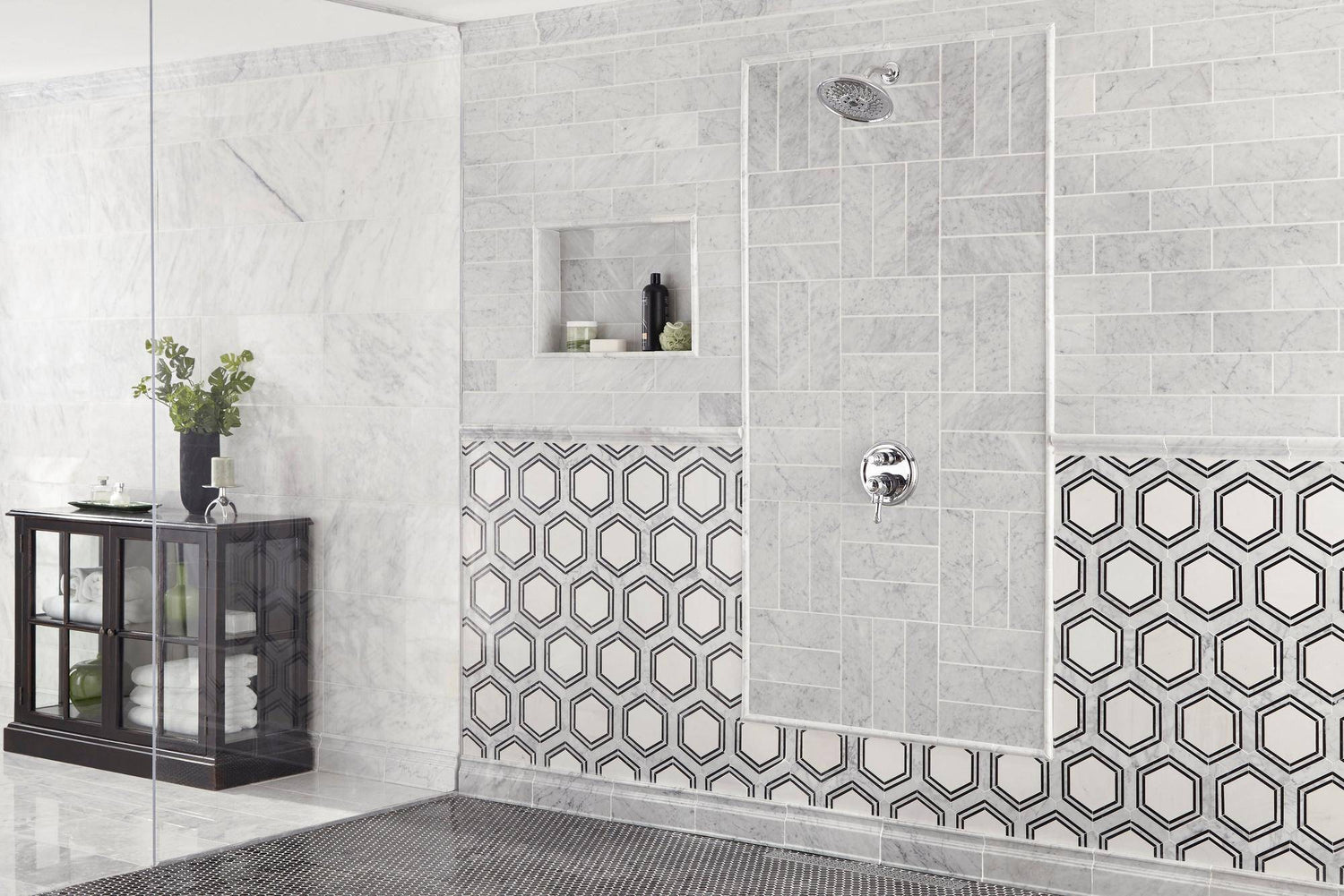 Marble Tiles - Carrara Marble Base Art Deco Skirting Board 130x305x18mm - intmarble