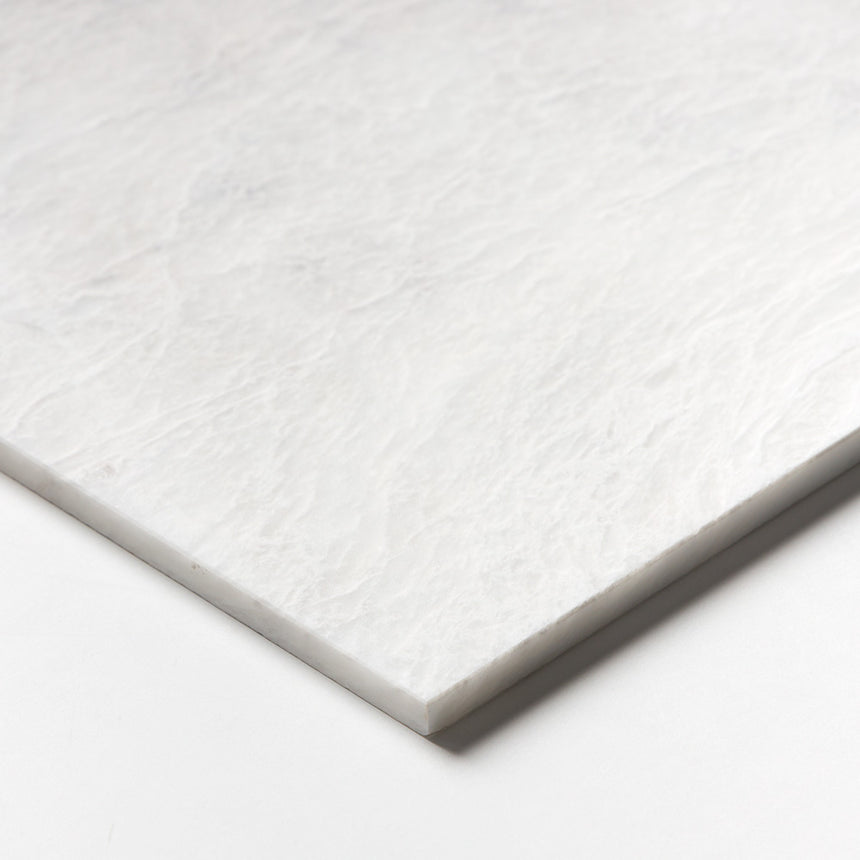 Alpina White Honed Marble Tile