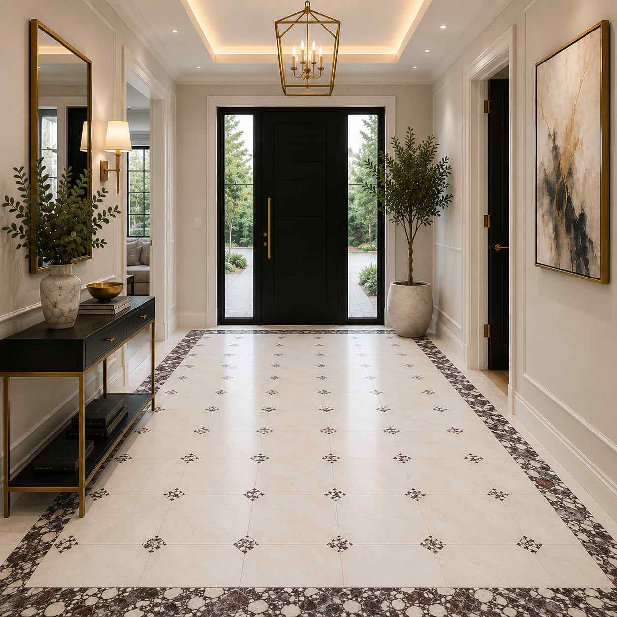 Alpina White Honed Octagon Marble Tile | Calacatta Viola | 305x305x10mm