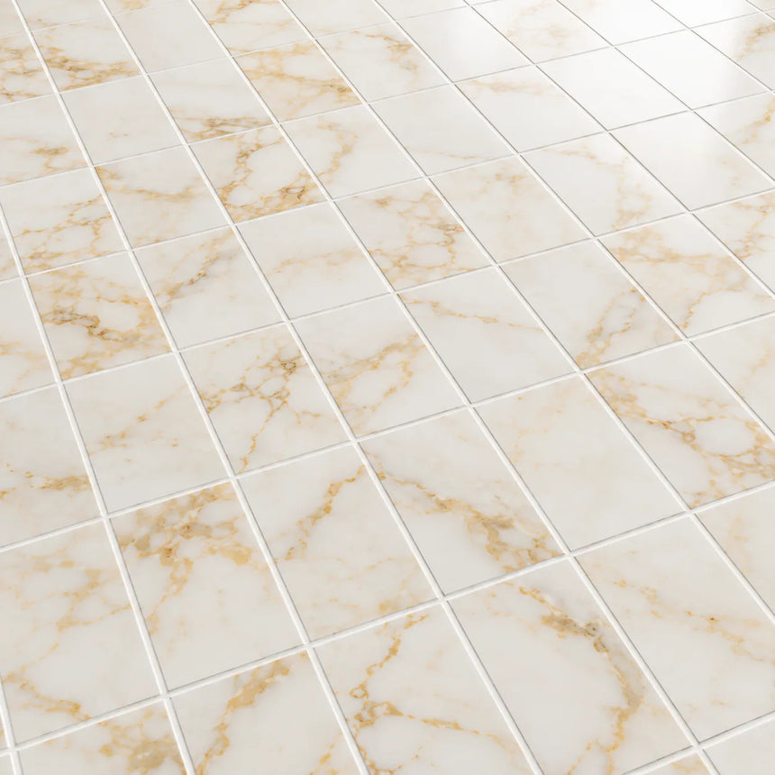 Arabescato Gold Honed Marble Metro Tile 70x140x10mm