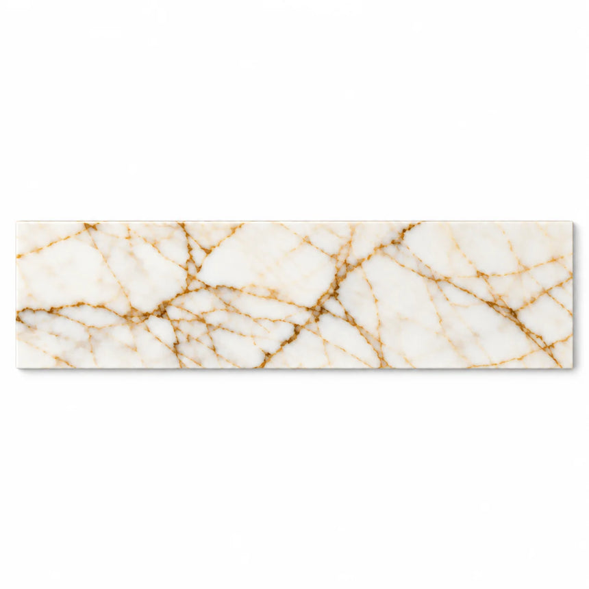 Arabescato Gold Honed Marble Linear Tile 70x305x10mm