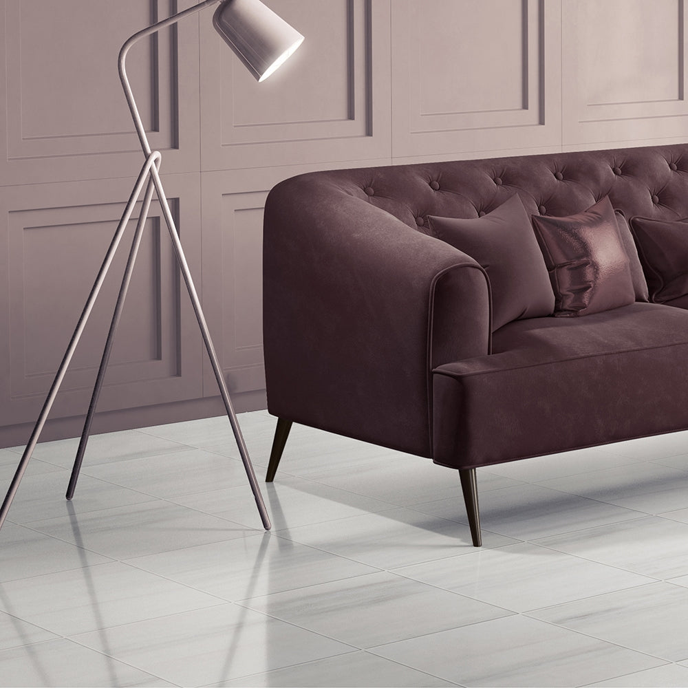 Bianco Dolomiti Polished Marble Tiles