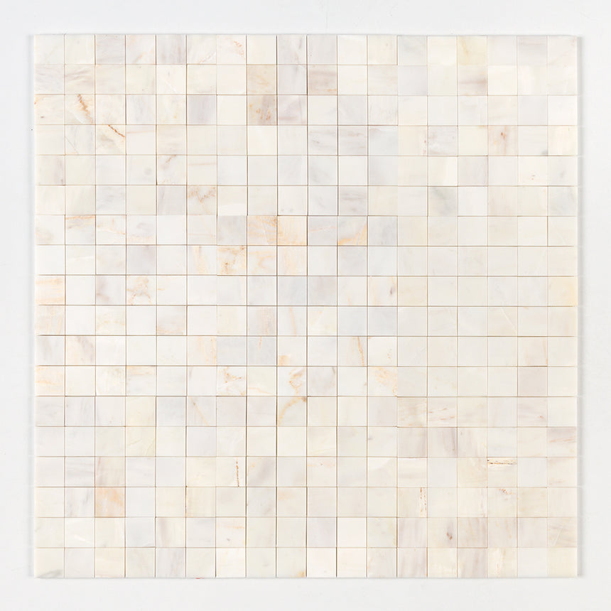 Calacatta Amber Polished Marble Mosaic Tile