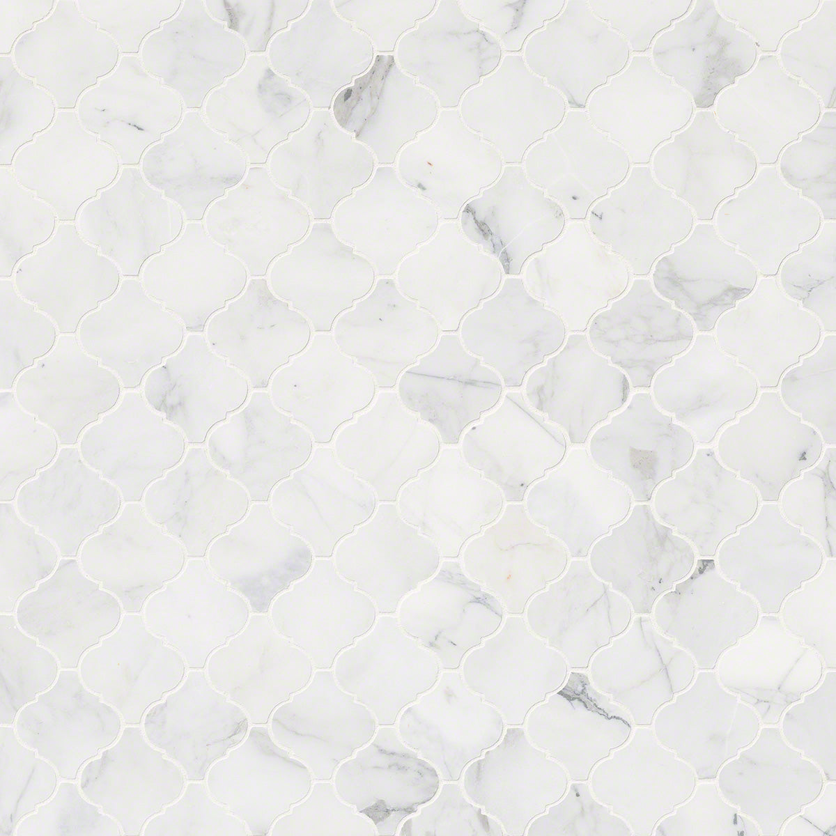 Calacatta Arabesque Marble Mosaic Tiles