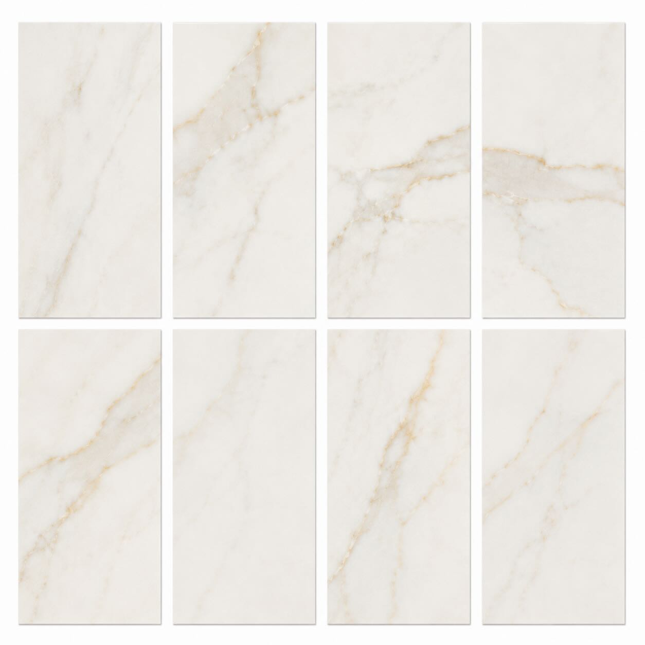 Calacatta Cremo Polished Italian Marble Tiles | Subway Metro | 150x300x10mm