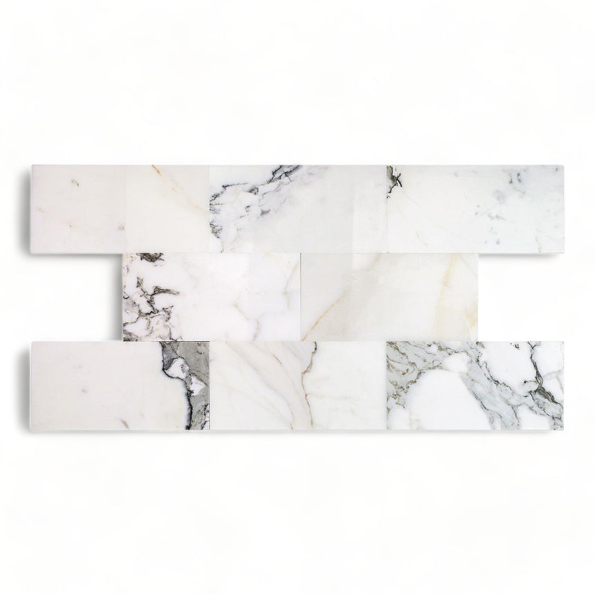 Calacatta Subways Special Cut Marble Tiles 150x300x10mm