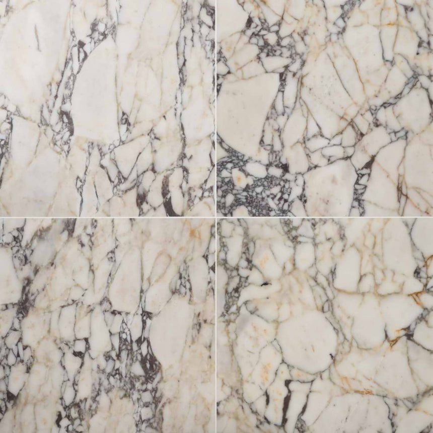 Calacatta Violetta Monet Honed Marble Tiles 610x610x20mm