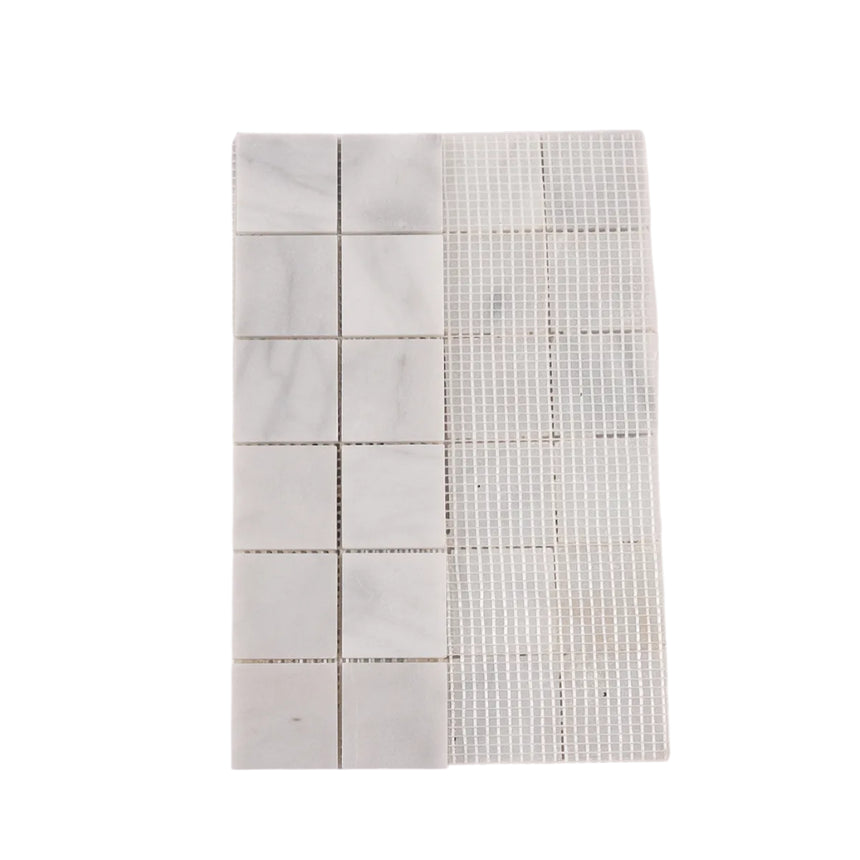Carrara Square Marble Mosaic Tile 50X50MM
