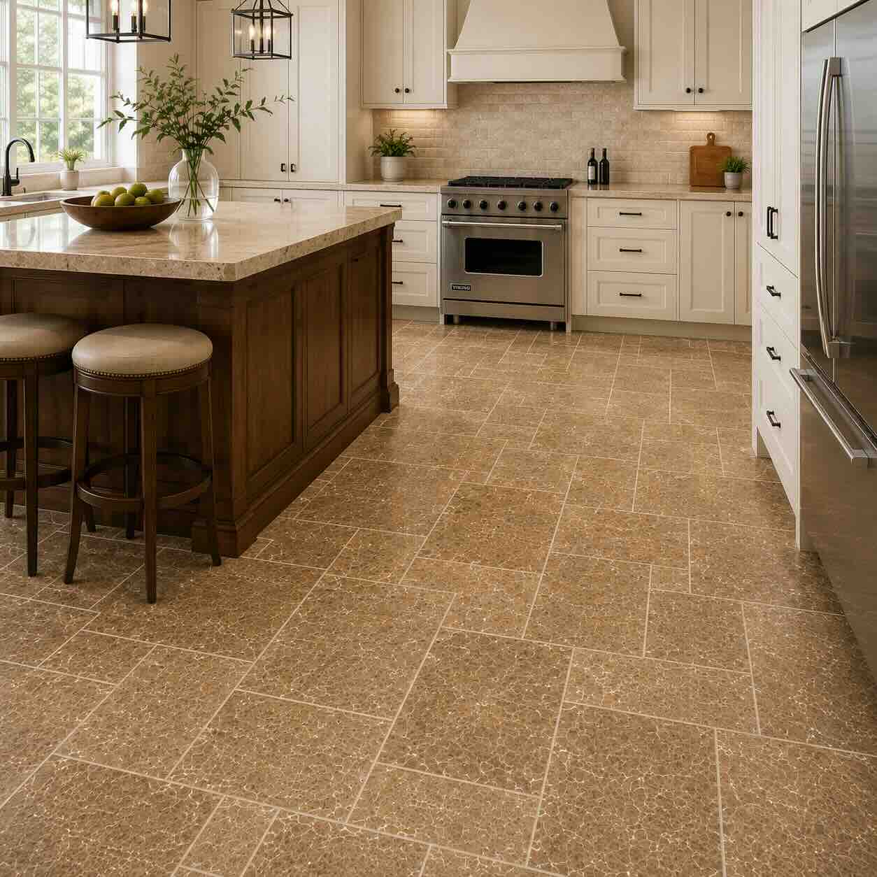 Emperador Light Tumbled Opus Pattern Set 12mm