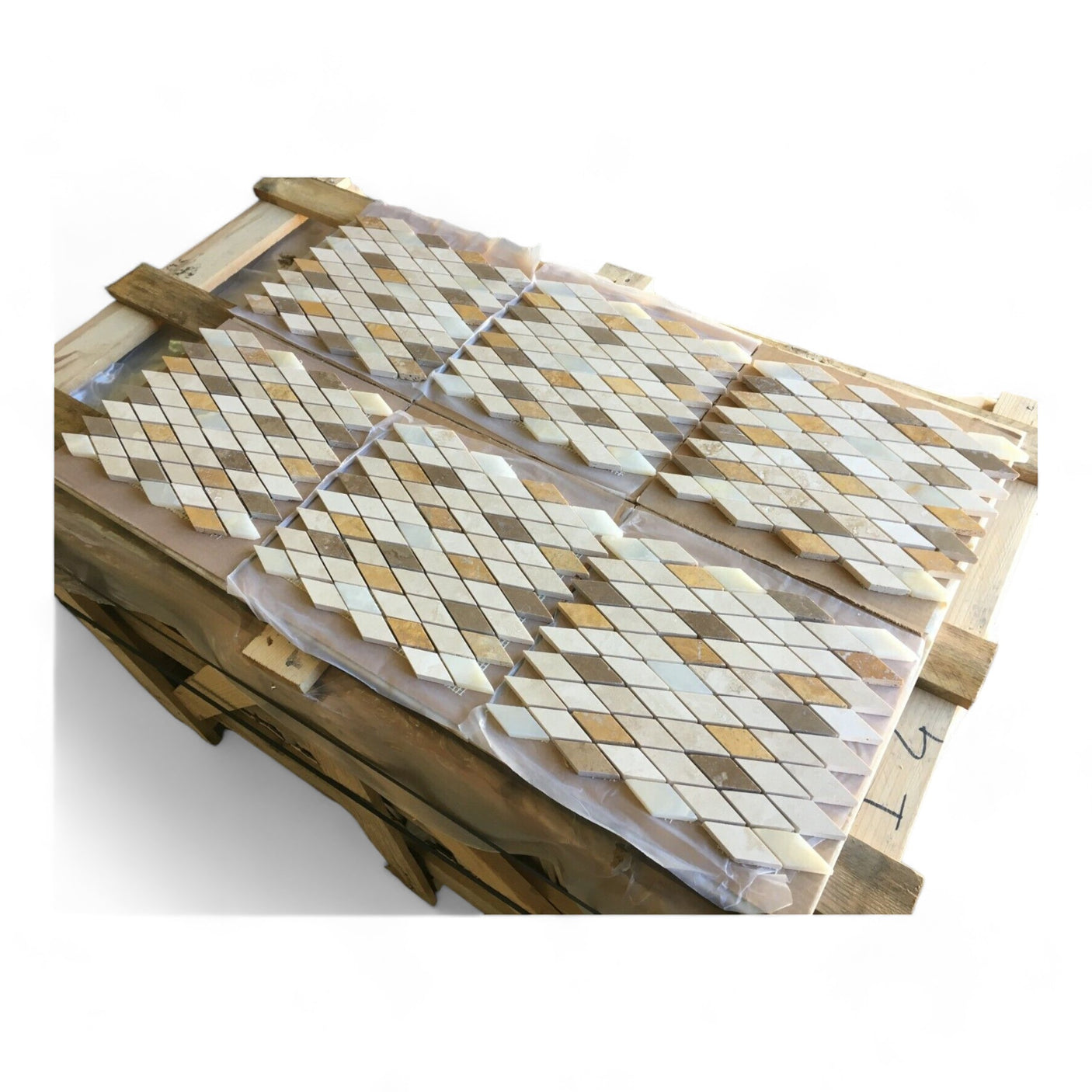 Mix Diamond Natural Stone Mosaic Tiles