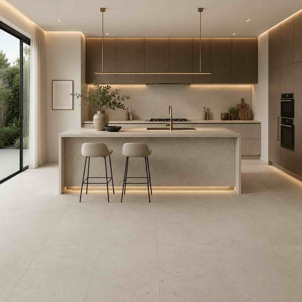 Moleanos Blue Honed Limestone Tiles 400x800x12mm