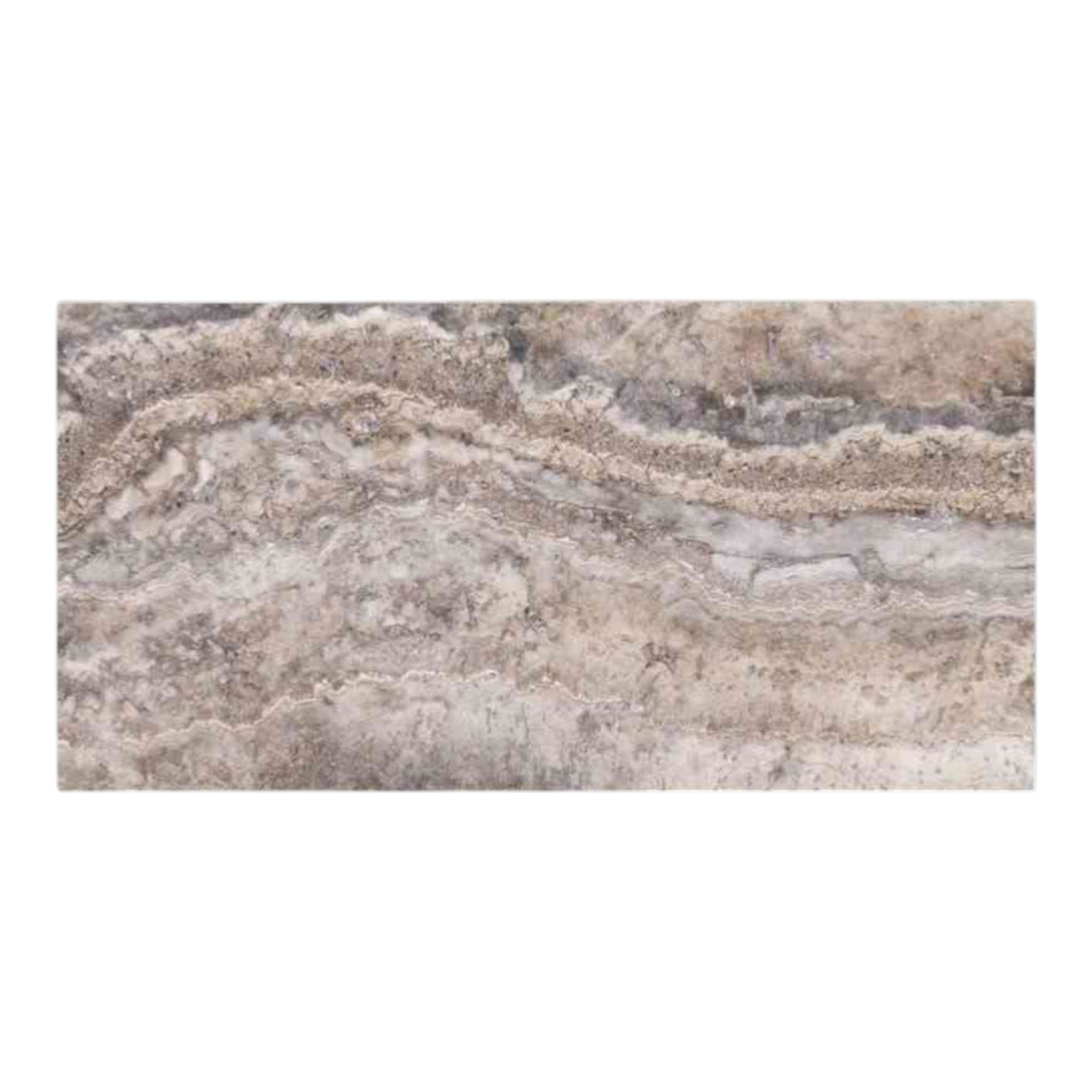 Roman Silver Travertine Honed Filled Travertine Tiles 305x610x12mm