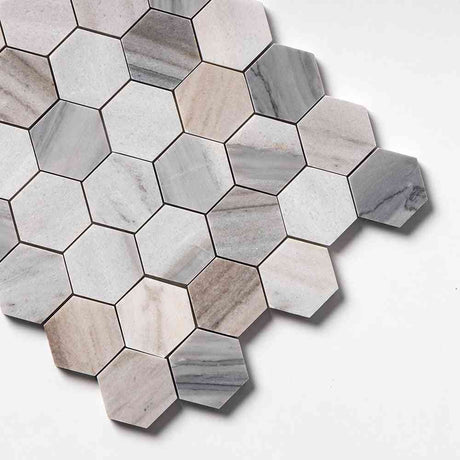 Hexagon Marble Mosaic Tiles
