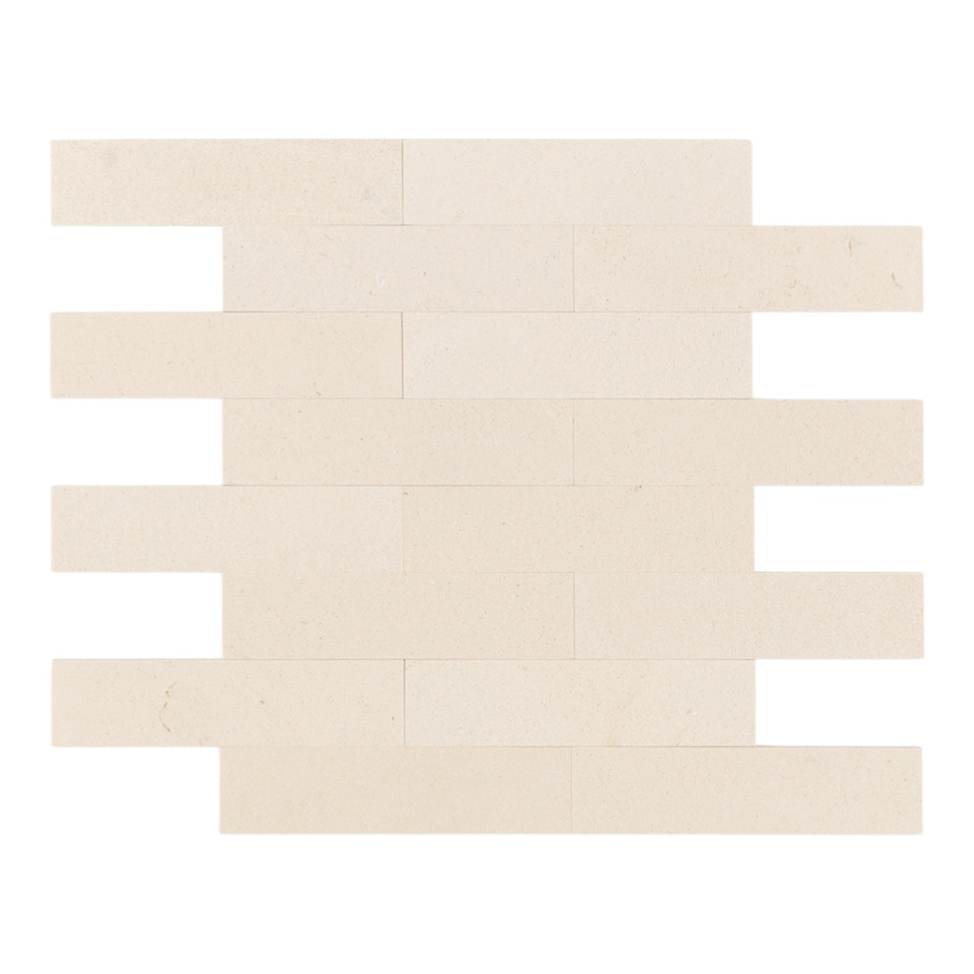 Snow White Honed Limestone Subway Tiles 70x305x12mm