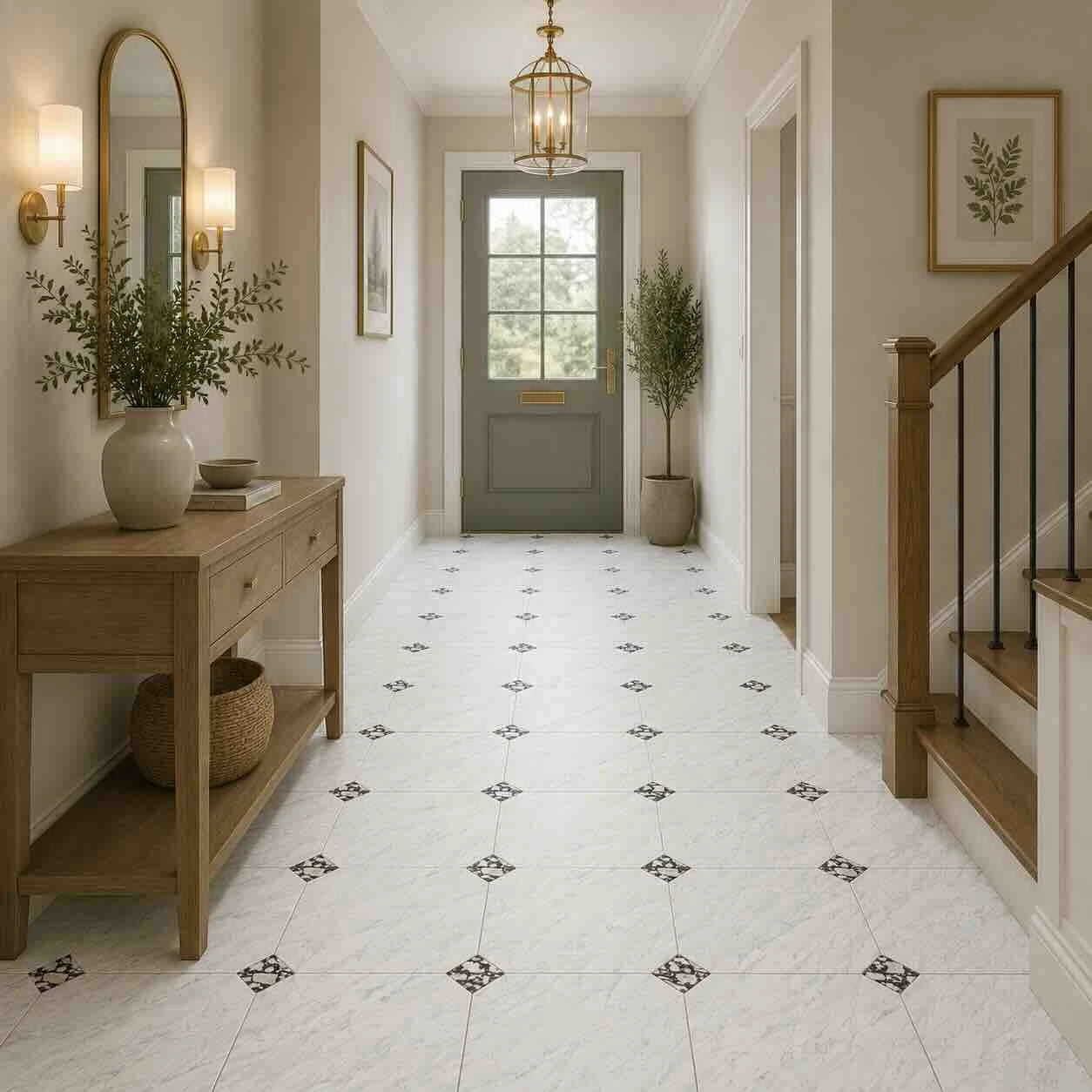 Italian Statuario Honed Octagon Marble Tile | Calacatta Viola 305x305x10mm