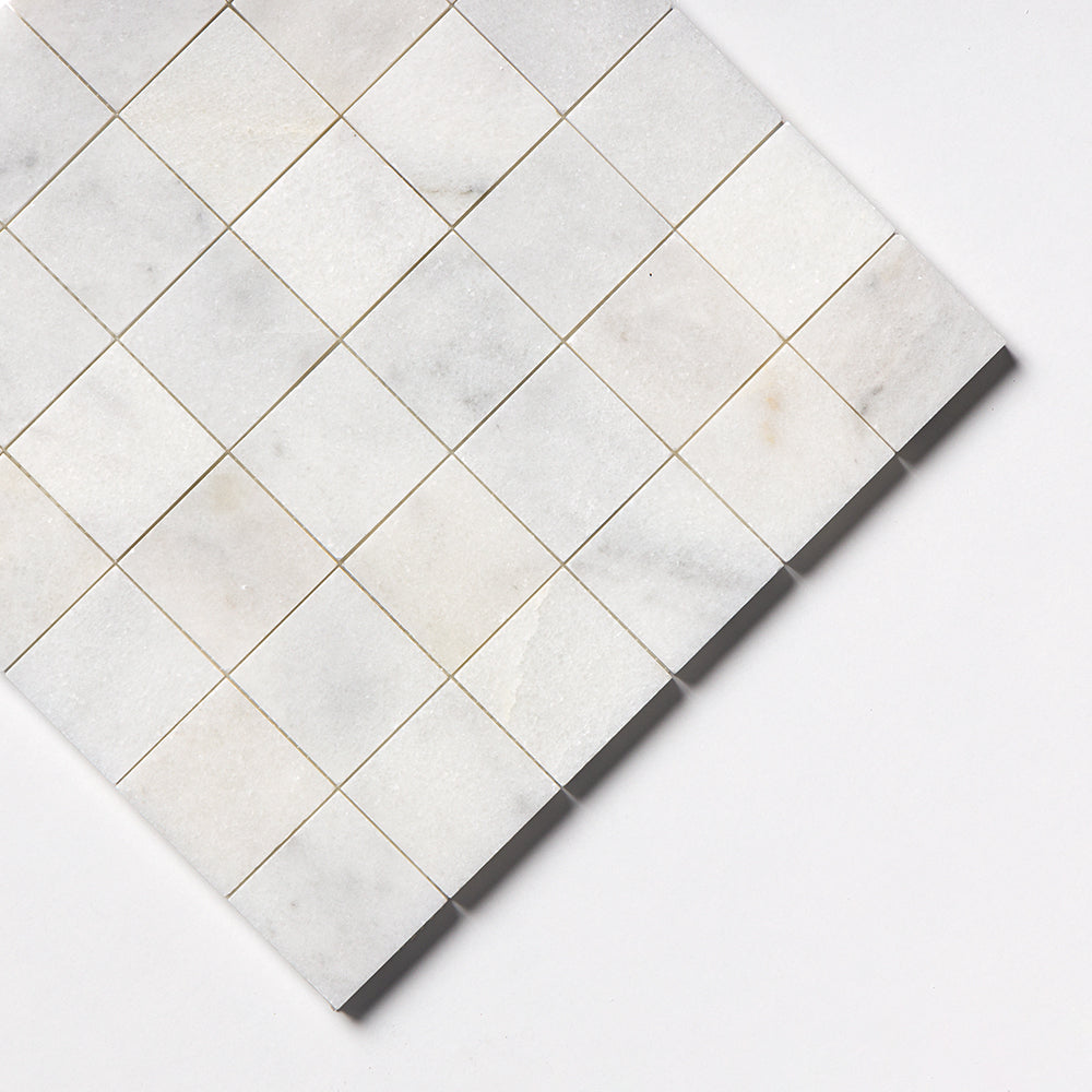 Calacatta T Honed Marble Mosaic - 48x48x10mm