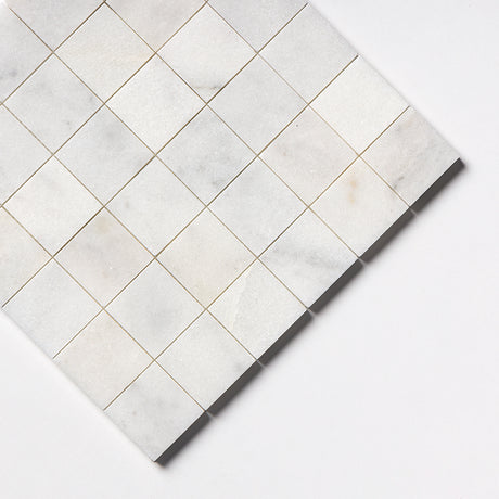 Calacatta T Honed Marble Mosaic - 48x48x10mm