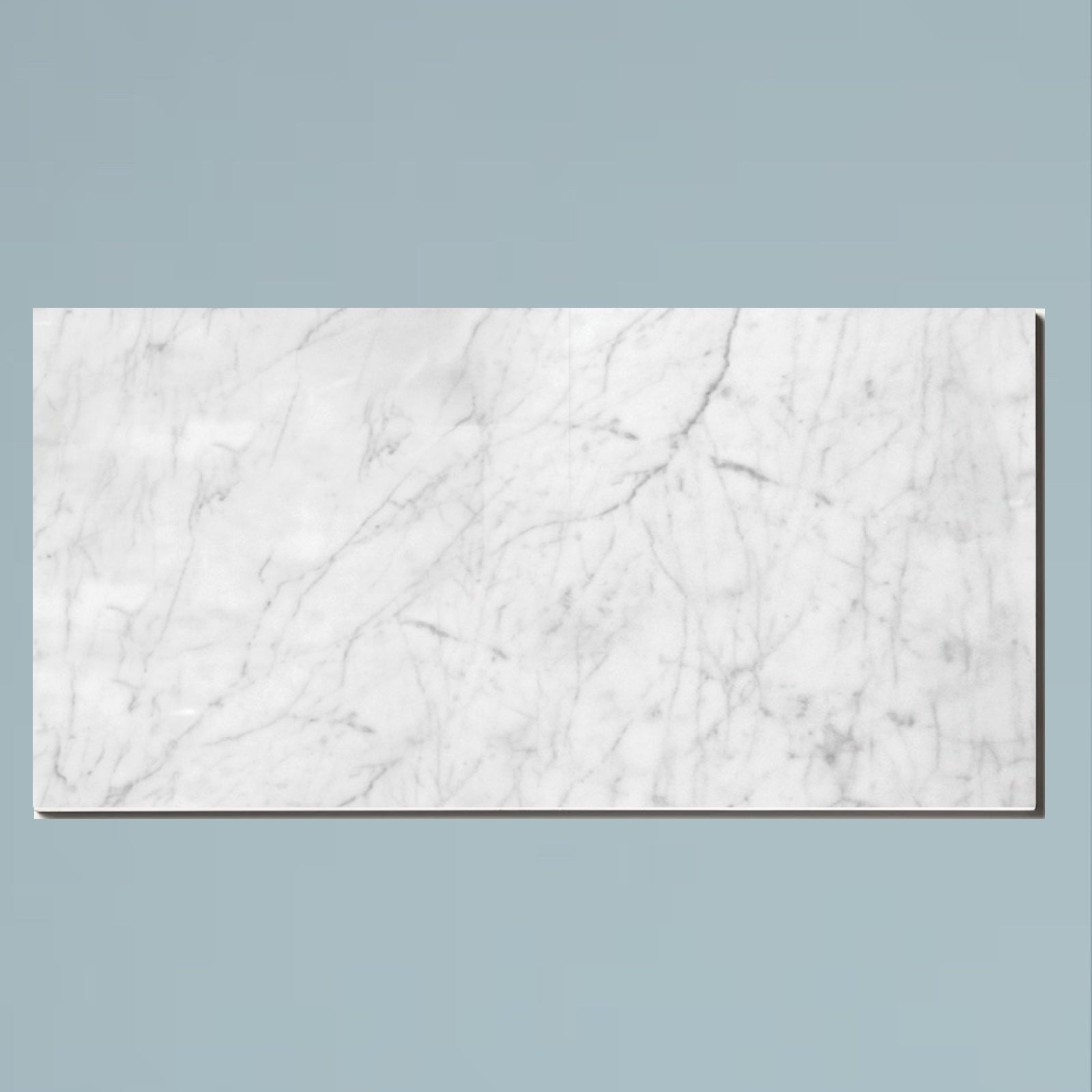 Carrara White Honed Italian Marble Tiles 305x610x10mm