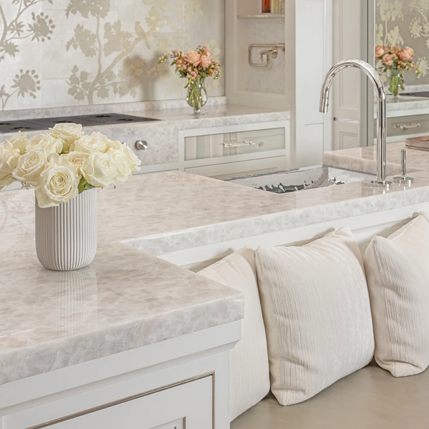 Cristallo Bianco Natural Quartzite Slabs