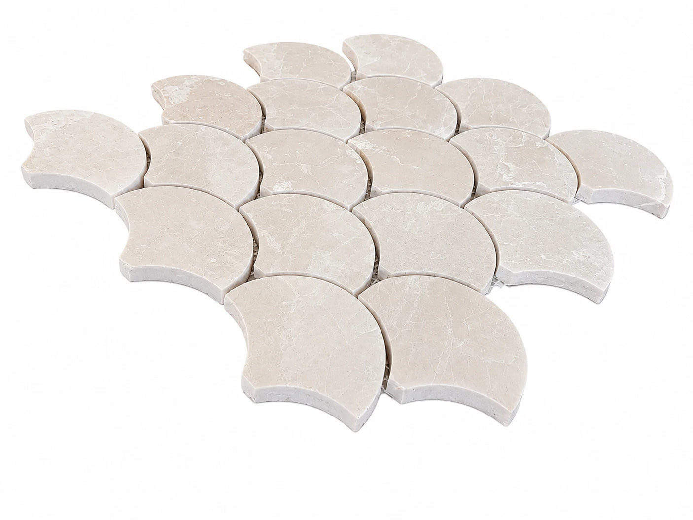 Diana Royal Marble Fish Scale Mosaic Tile Sheet 290x300x10mm