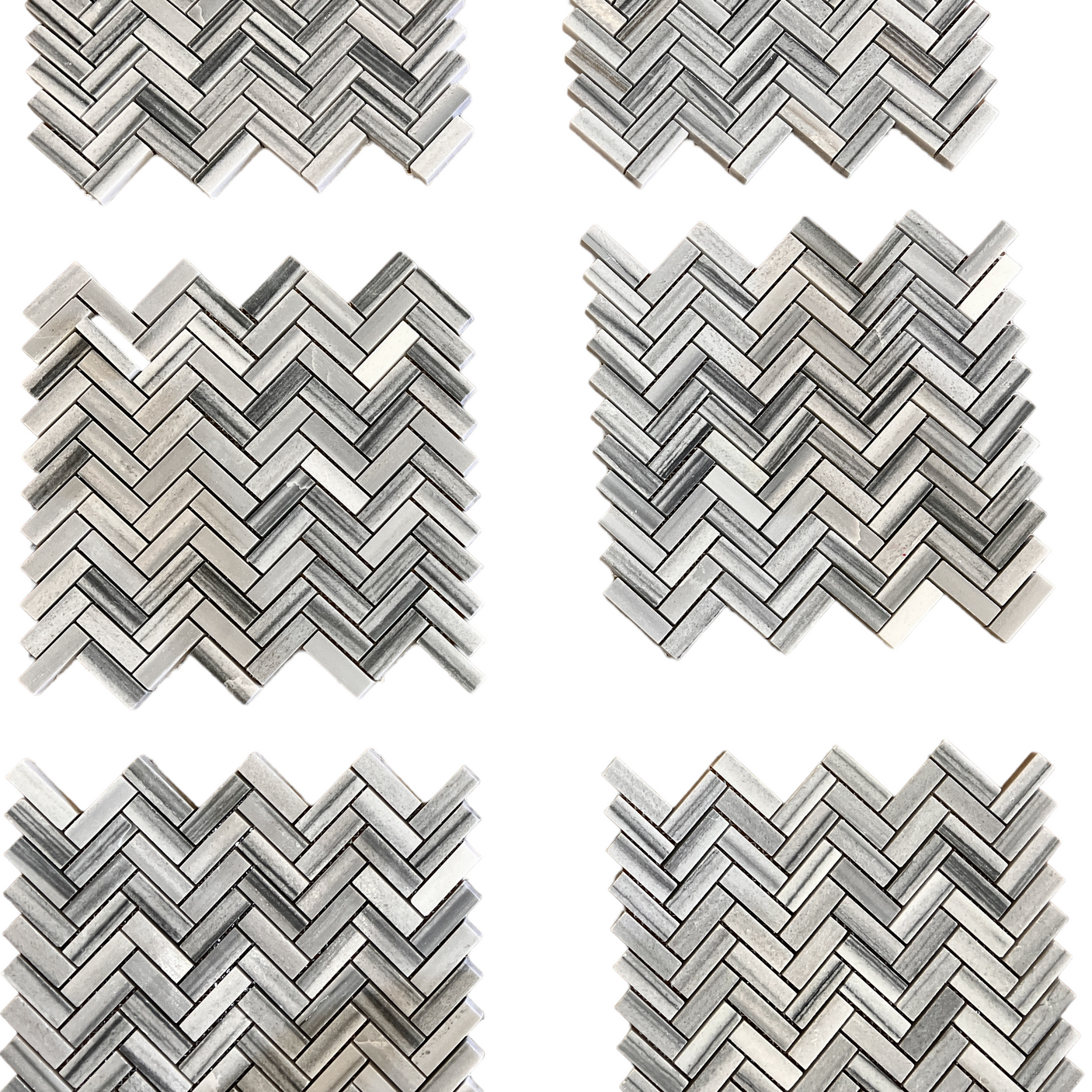 Skyline Honed Herringbone Marble Mosaics