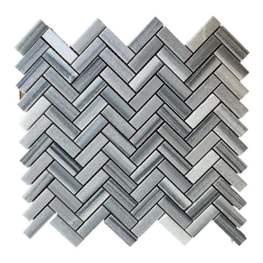 Skyline Honed Herringbone Marble Mosaics