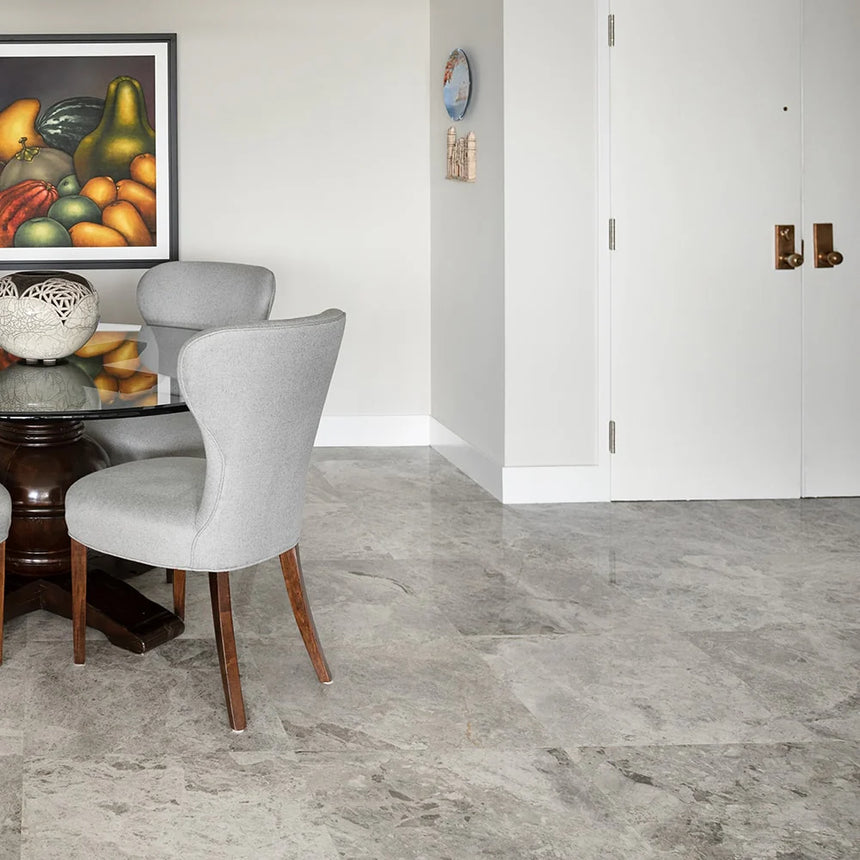 Tundra Honed Marble Tiles 610x610x15mm