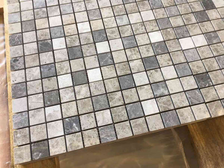 Marble Tiles - Marble Mosaic Milano Polished Mix Marble Mosaic Tiles 25x25x10mm - intmarble