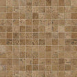 Marble Tiles - Noce Honed Filled Travertine Mosaic Tiles 25x25x10mm - intmarble