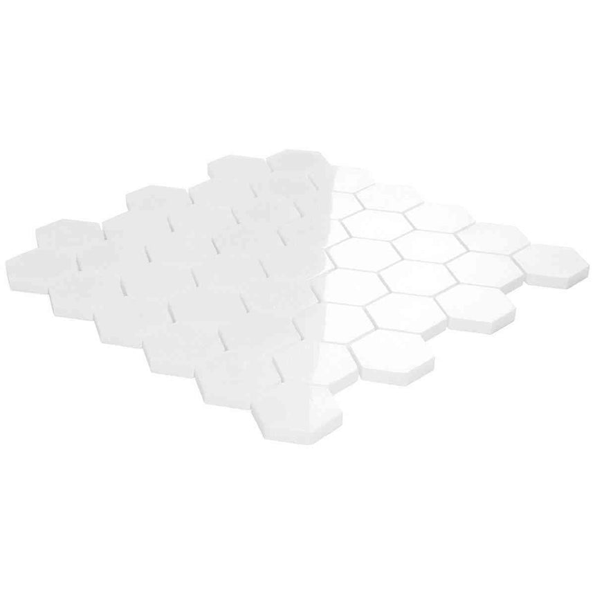 Marble Tiles - Bianco Thassos Polished Hexagon Marble Mosaic Tiles - intmarble