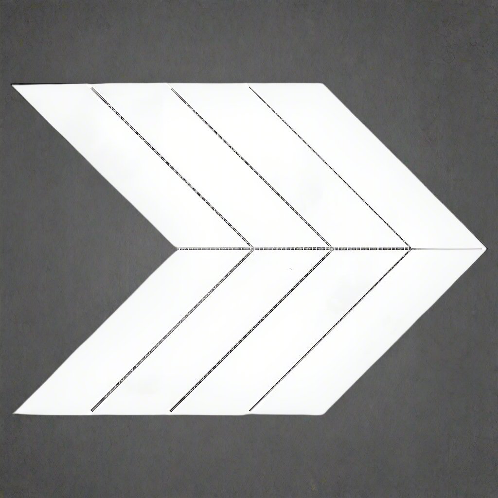 Marble Tiles - Bianco Thassos Polished Chevron Marble Mosaic Waterjet Tiles - intmarble