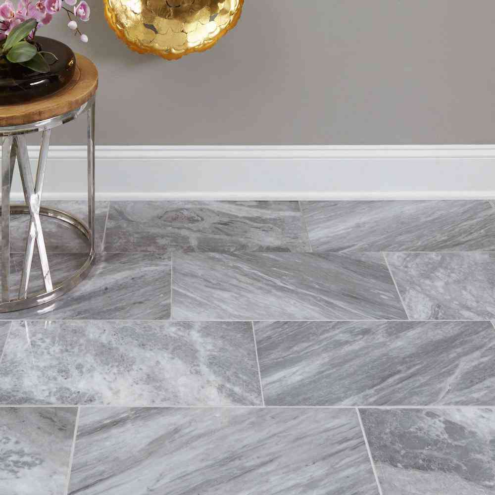 Marble Tiles - Bardiglio Polished Italian Marble Tiles 450x900x10mm - intmarble