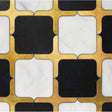 Marble Tiles - Nero Black, Carrara, Brass Honed Marble Waterjet Decos - intmarble