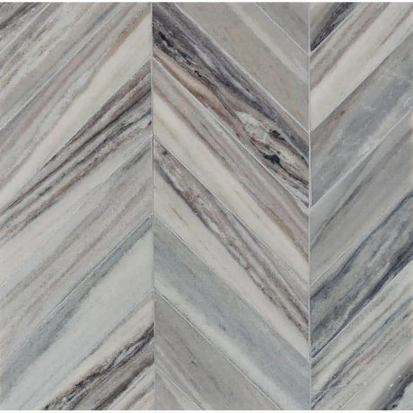 Marble Tiles - Skyline Vein Cut Chevron Marble Waterjet Decos - intmarble