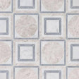 Marble Tiles - Rounded Square Waterjet Royal Silver Bardiglio Carrara Marble Decor - intmarble