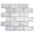 Marble Tiles - Calacatta Subway Polished Marble Floor Wall Mosaic Tiles 50x10x10mm - intmarble