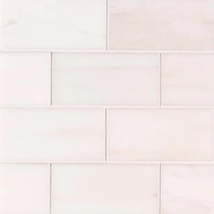 Marble Tiles - Calacatta Polished Subway Marble Tile 70x140x10mm - intmarble