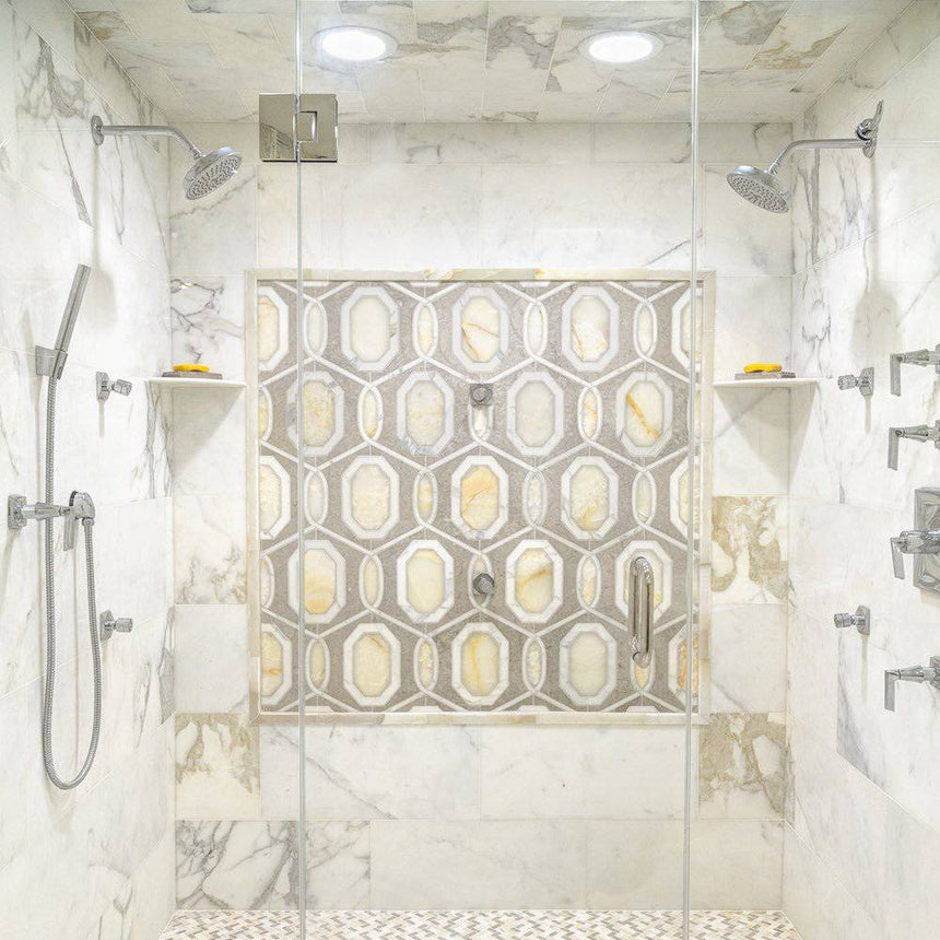 Marble Tiles - Calacatta Gold Italian Honed Subways Marble Tiles Subways 150x300x10mm - intmarble