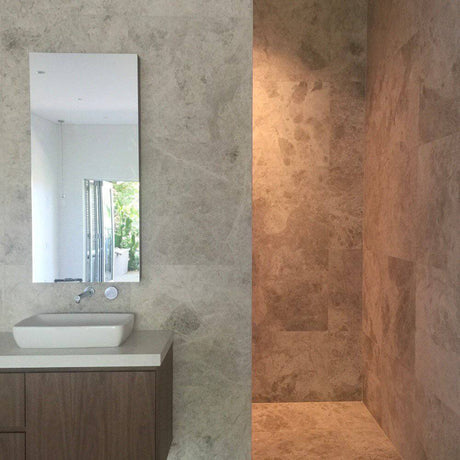 Marble Tiles - Tundra Honed Marble Tiles Floor Wall 305x610x12mm - intmarble