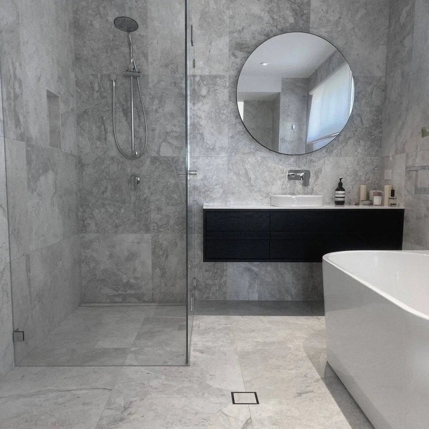 Marble Tiles - Tundra Polished Marble Tiles Floor Wall 305x610x12mm - intmarble