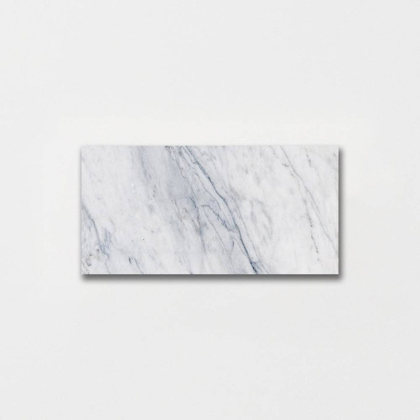 Marble Tiles - Royal White Honed Marble Tile 305x610x12mm - intmarble
