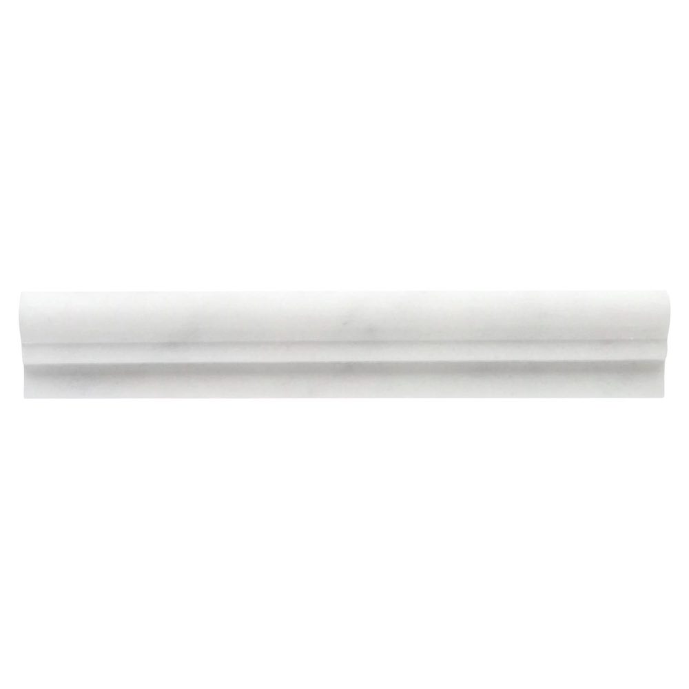 Marble Tiles - Carrara Ogee Rail Molding Honed Marble 48x305x22mm - intmarble