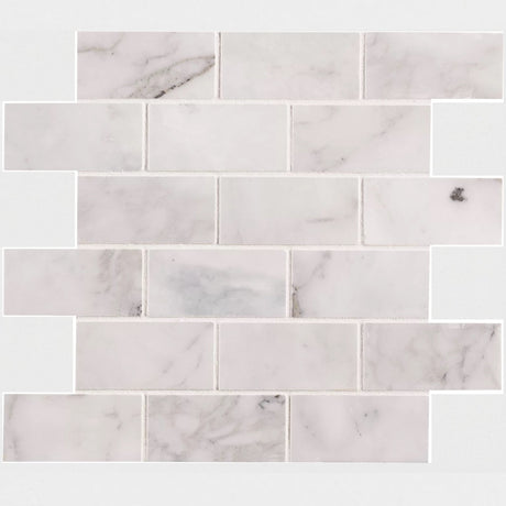 Calacatta Cressa Subway Marble Mosaic