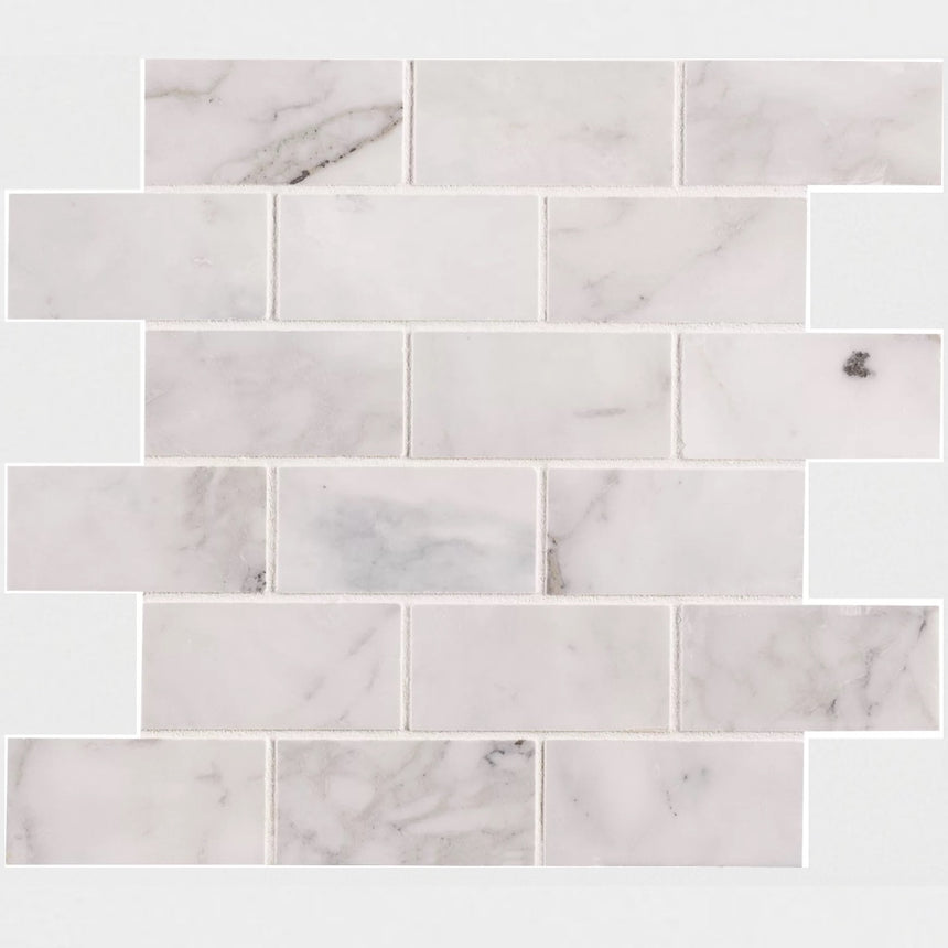 Calacatta Cressa Subway Marble Mosaic