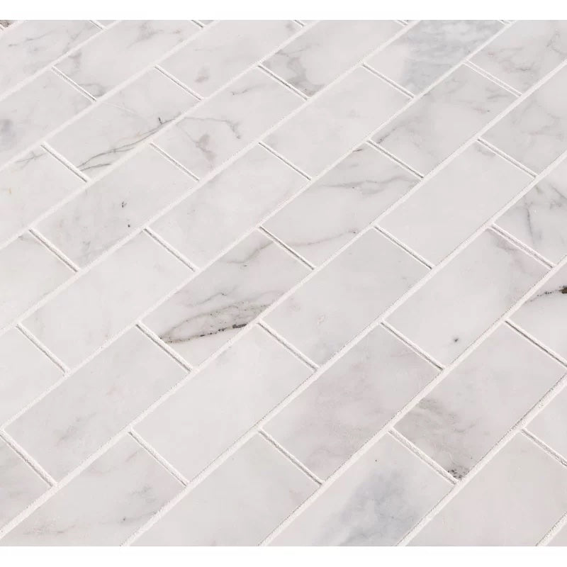 Calacatta Cressa Subway Marble Mosaic