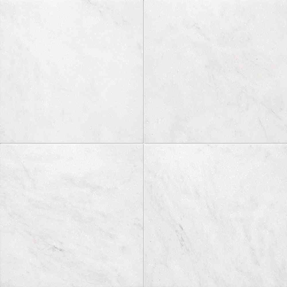 Carrara T White Honed Marble Tiles 457x457x12mm