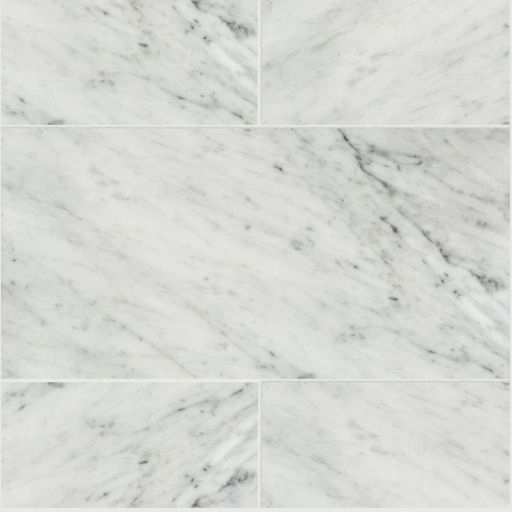 Carrara XL White Honed Italian Natural Marble Tile