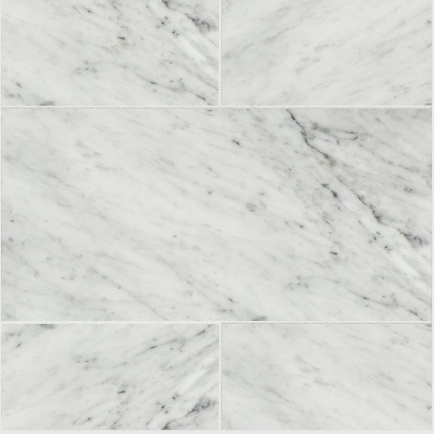 Carrara XL White Honed Italian Natural Marble Tile 