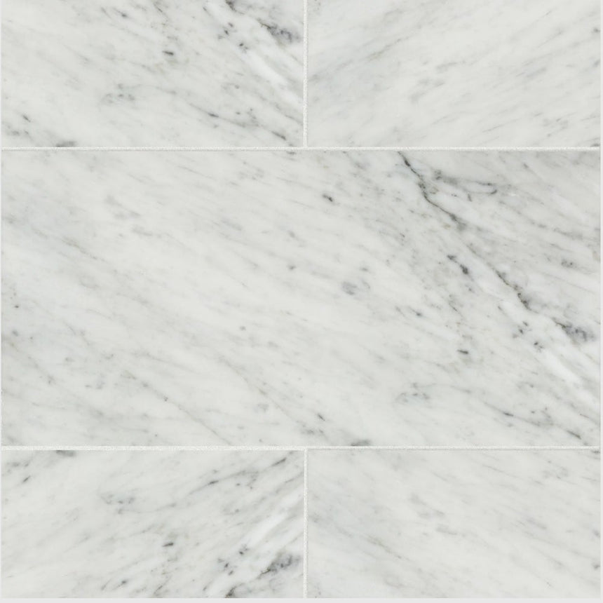 Carrara XL White Honed Italian Natural Marble Tile