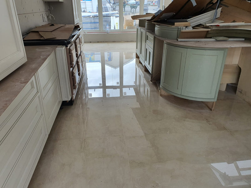 Crema Marfil Polished Marble Tile